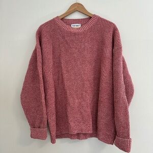 Old Navy |  Women’s Size XL  Pink 100% Cotton Crew Sweater  Long Sleeve